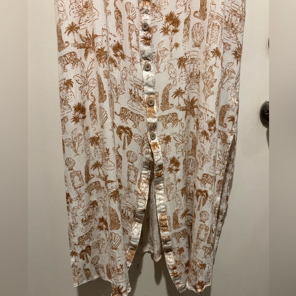 O'Neill Cream and Brown Patterned Dress - Picture 3 of 9